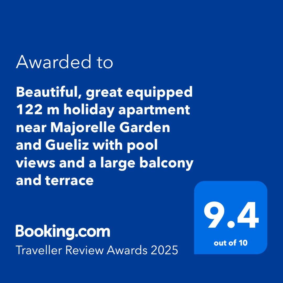 Beautiful, Great Equipped 122 M Holiday Apartment Near Majorelle Garden And Gueliz With Pool Views And A Large Balcony And Terrace Marakeş Dış mekan fotoğraf
